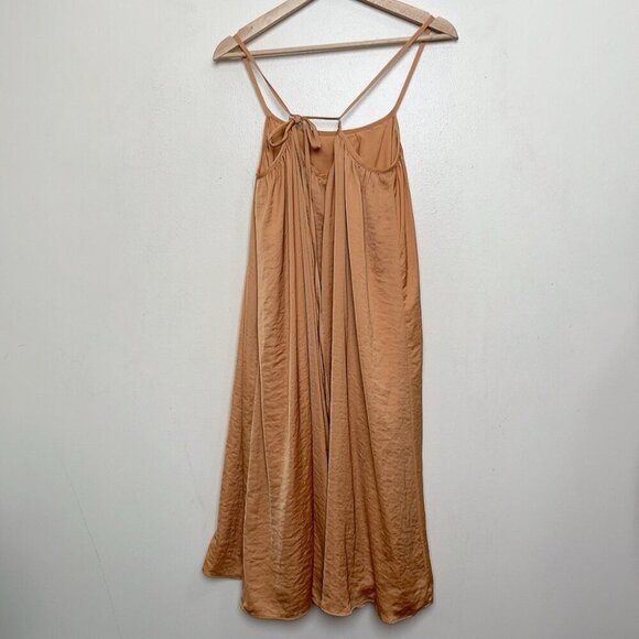 Oak + Fort Womens Medium Orange Slip Dress - Picture 11 of 11